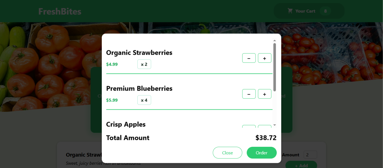 fresh bites landing page
